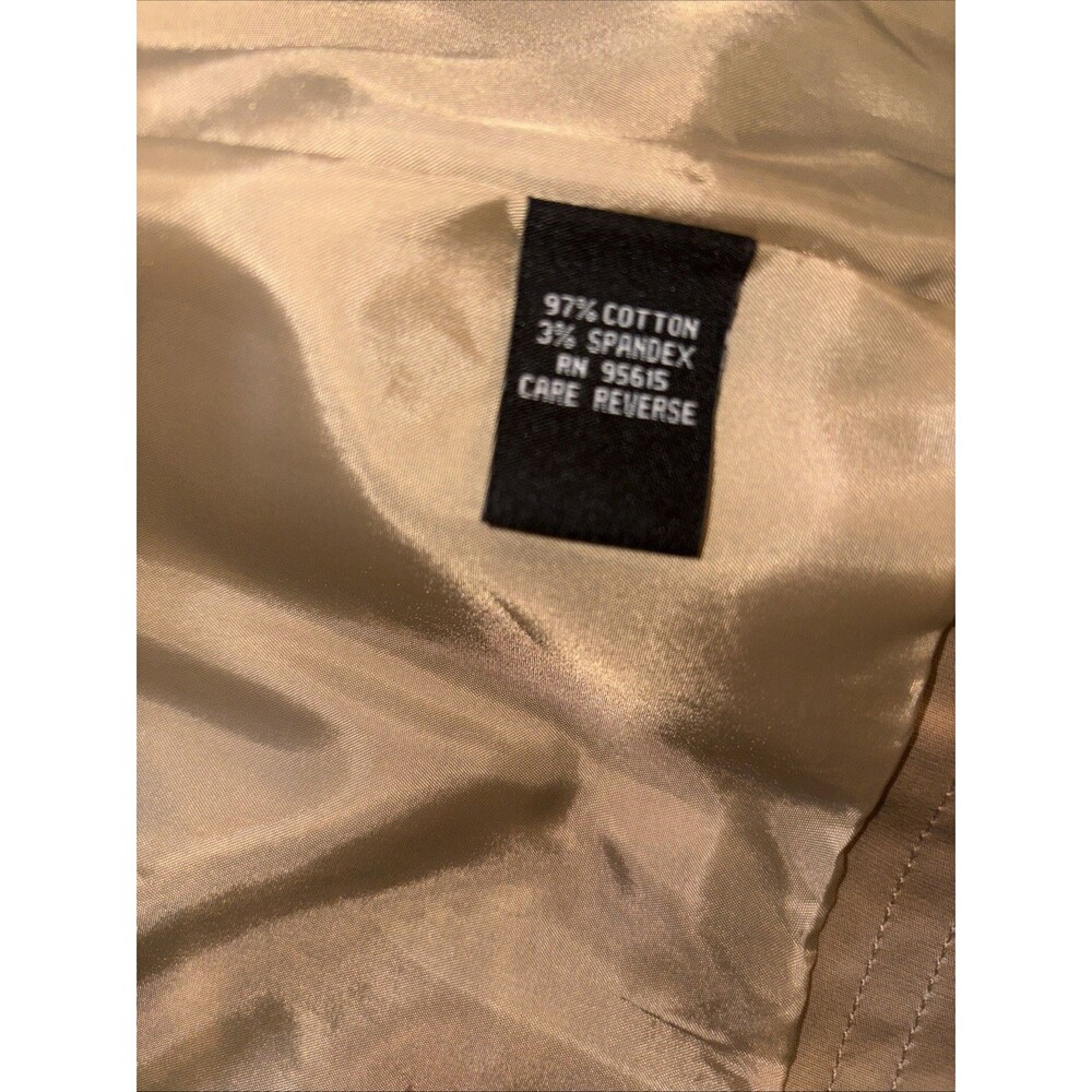 Rafaella Womens Khaki 3/4 Sleeve Button Front Blazer Jacket Size L - Picture 4 of 7